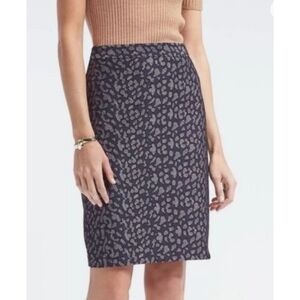 Banana Republic Animal Print Jacquard Pencil Skirt